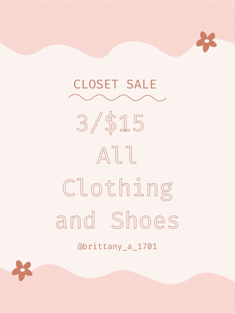 3 for $15 All Clothing
